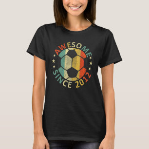 Kids Awesome Since 2012 10th Birthday Soccer Playe T-Shirt