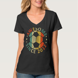 Kids Awesome Since 2012 10th Birthday Soccer Playe T-Shirt