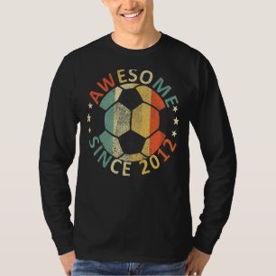 Kids Awesome Since 2012 10th Birthday Soccer Playe T-Shirt