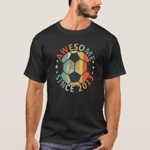 Kids Awesome Since 2013 9th Birthday Soccer Player T-Shirt