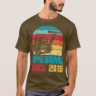 Kids Awesome Since 2015 7th Birthday Monster Truck T-Shirt
