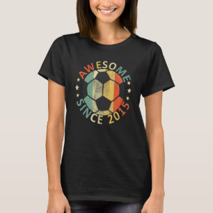 Kids Awesome Since 2015 7th Birthday Soccer Player T-Shirt