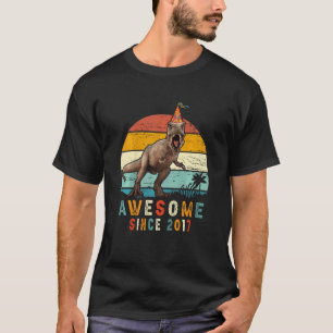 Kids Awesome Since 2017 5th Birthday  5 Years Old  T-Shirt