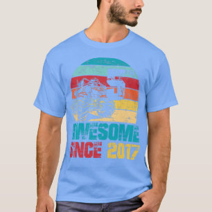 Kids Awesome Since 2017 5th Birthday Monster Truck T-Shirt