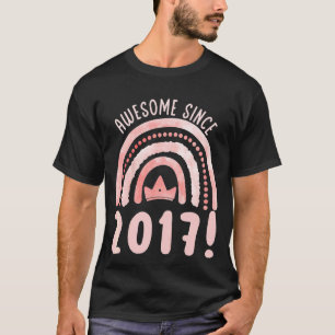 Kids Awesome Since 2017 Five Years Old Fifth Birth T-Shirt