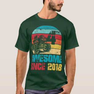 Kids Awesome Since 2018 4th Birthday Monster Truck T-Shirt