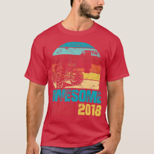 Kids Awesome Since 2018 4th Birthday Monster Truck T-Shirt