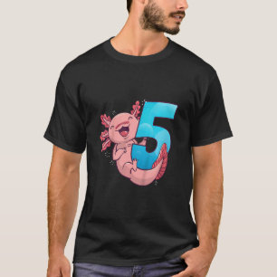 Kids Axolotl 5th Birthday Ich bin 5 Boys Childre T-Shirt