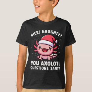 Kids Axolotl Boys Girls Axolotl Questions Christma T-Shirt