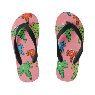 Kids Axototl Salamander Kid's Flip Flops