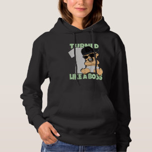 Kids Baby 1st Birthday Boy Girl 1 Year Like A Boss Hoodie