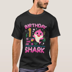 Kids Baby Cute Shark 1St Birthday Boy Girl 1 Year T-Shirt