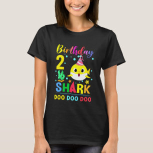 Kids Baby Cute Shark 2nd Birthday Boy Girl 2 Year T-Shirt