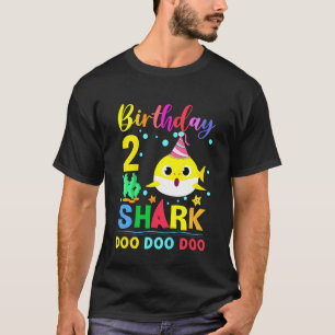 Kids Baby Cute Shark 2nd Birthday Boy Girl 2 Year T-Shirt