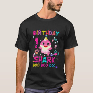 Kids Baby Shark 1St Birthday 1 Year Old Birthday G T-Shirt