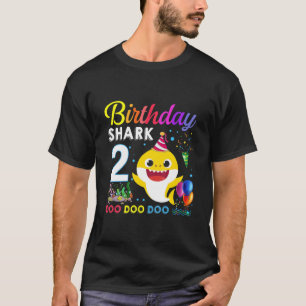 Kids Baby Shark 2Nd Birthday Boy Girl 2 Year Old G T-Shirt