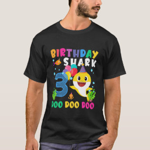 Kids Baby Shark 3Rd Birthday Boy Girl 3 Year Old G T-Shirt