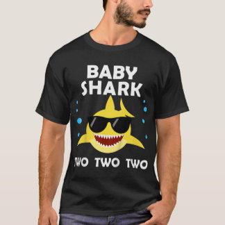 Kids Baby Shark Two 2nd Birthday Party Matching Gi T-Shirt