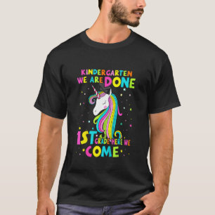 Kids Back School Magical Unicorn 1st Grade Here We T-Shirt