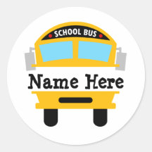 Kids Back to School Bus Personalise Name