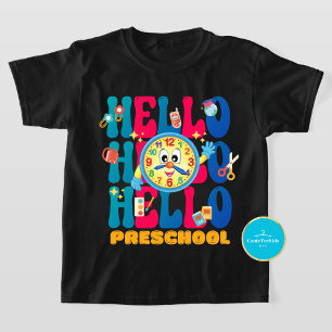 Kids Back to School   Hello Preschool T-Shirt