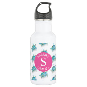 Kid's Back To School Water Bottle Sea Turtle