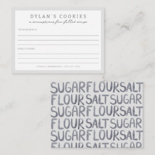 Kids' Baking Birthday Bash   Children Recipe Card