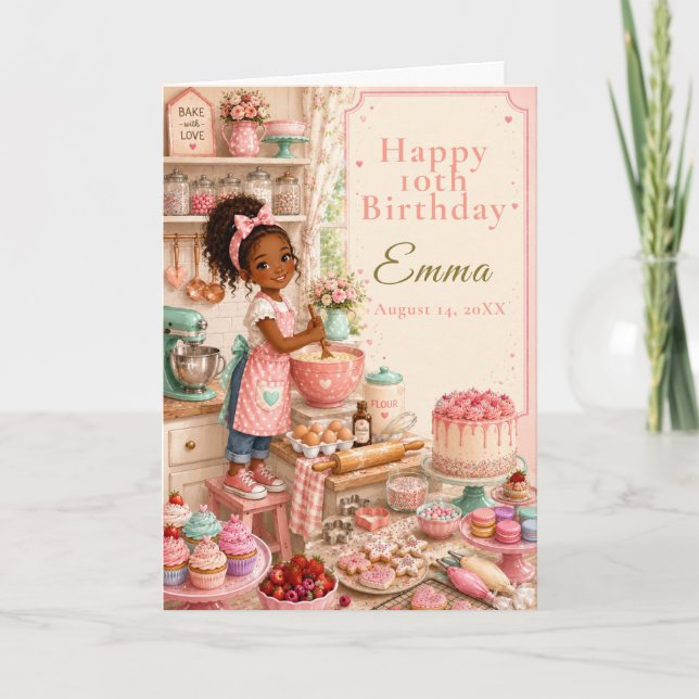 Kids Baking Birthday Card (Front)