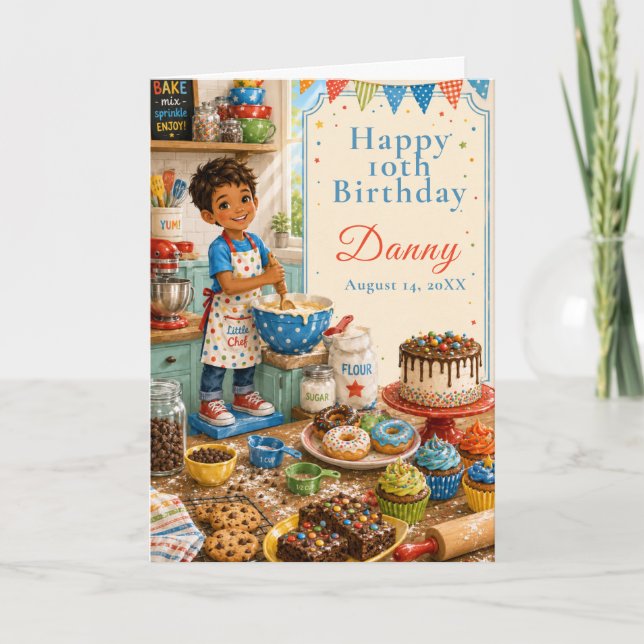 Kids Baking Birthday Card (Front)
