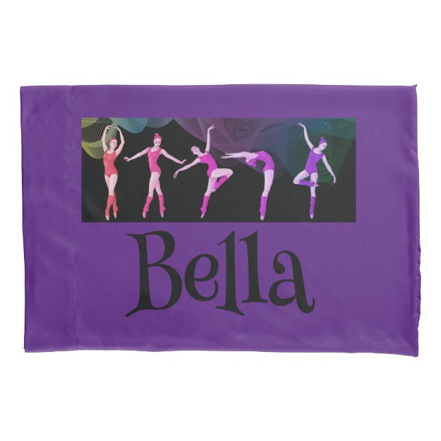 Kids Ballerina Bedtime Prayer Personalised Name Pillowcase (Front)