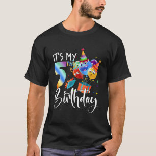 Kids Balloon 5Th Birthday I'm 5 Years Old Boys Gir T-Shirt