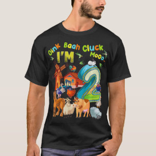 Kids Barnyard 2nd Birthday Farm Animals 2 Years T-Shirt