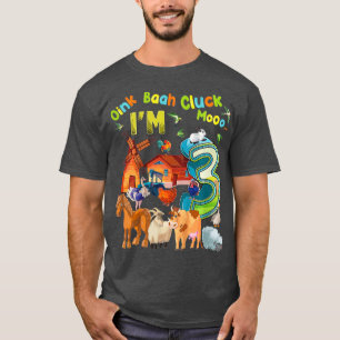 Kids Barnyard 3rd Birthday Farm Animals 3 Years T-Shirt