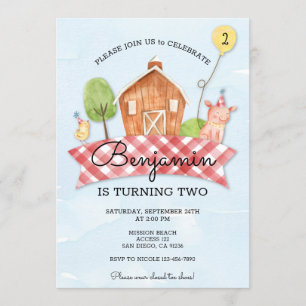 Kids Barnyard Birthday Invite