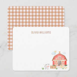 Kids Barnyard Farm Animals Birthday Card