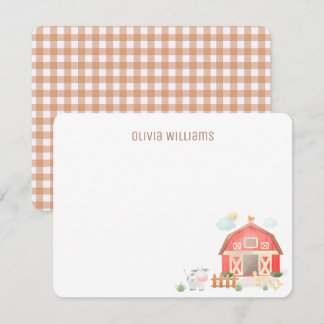 Kids Barnyard Farm Animals Birthday Card