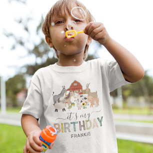 Kids Barnyard It's My Birthday Toddler T-Shirt