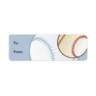 Kids Baseball Gift Tag Labels