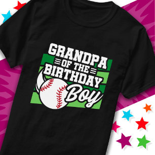 Kids Baseball Party Grandpa of the Birthday Boy T-Shirt