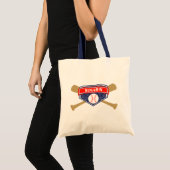 Kids Baseball Personalised Name Tote Bag (Front (Product))