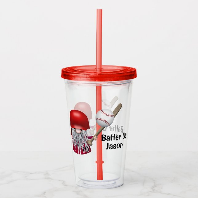 Kids Baseball Season Acrylic Tumbler (Front)