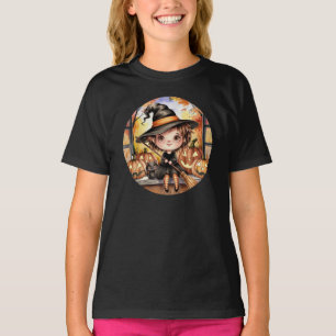 Kids' Basic Crafty Witch Halloween T-Shirt