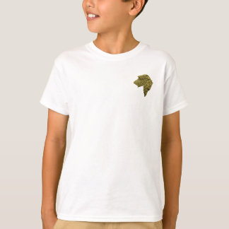 Kids Basic Irish Wolfhound T-Shirt (Gold Head)