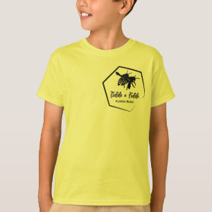 Kids basic yellow shirt with our sweet bee logo