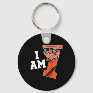 Kids Basketball 1st Birthday Boy One Year Old Bask Key Ring