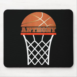 Kids Basketball Anthony Custom Name Gift For Boys Mouse Mat