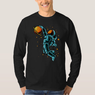 Kids Basketball Astronaut Men's Women's T-Shirt