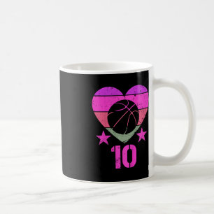 Kids Basketball Birthday 10 Year Old Boy Girl Tent Coffee Mug