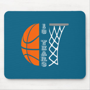 Kids basketball birthday for boys 10 years old gif mouse mat