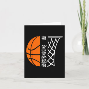 Kids Basketball Birthday For Boys 8 Years Old Gift Card